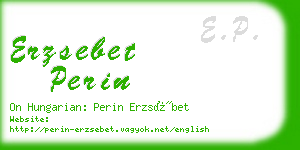 erzsebet perin business card